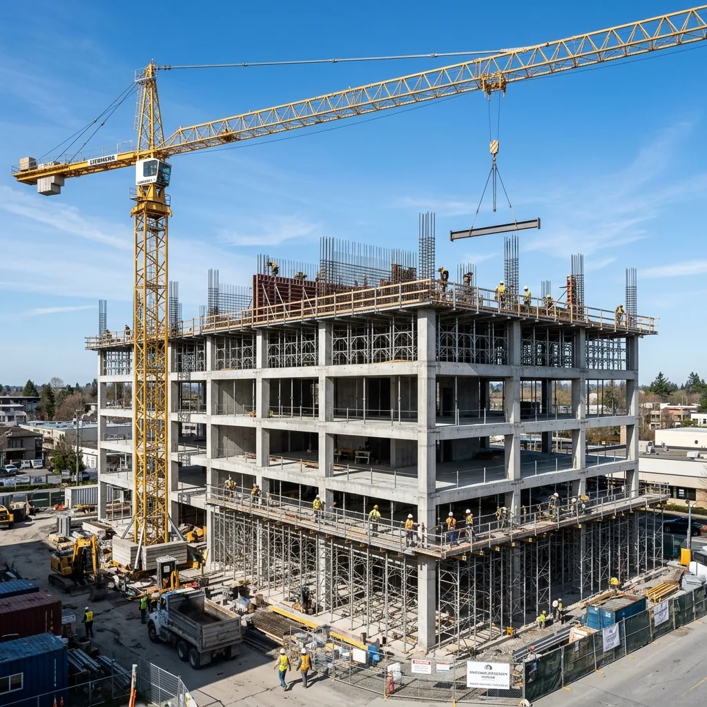 Commercial plaza construction